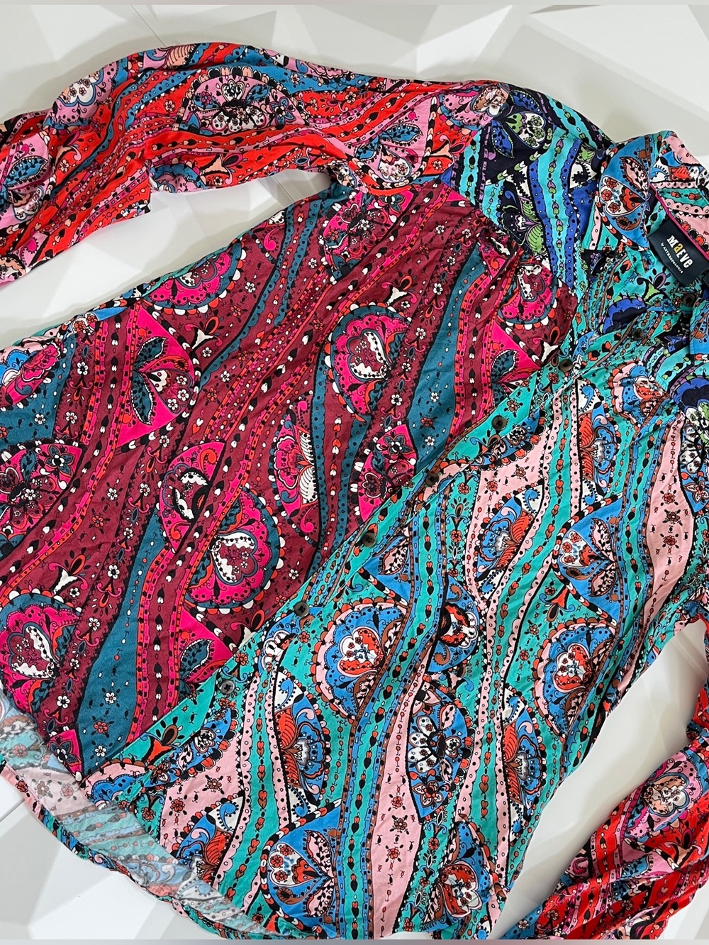 Anthropologie x Maeve The Paz
Button Down Patchwork Paisley Boho Shirt Top Sz:XS - Picture 10 of 15